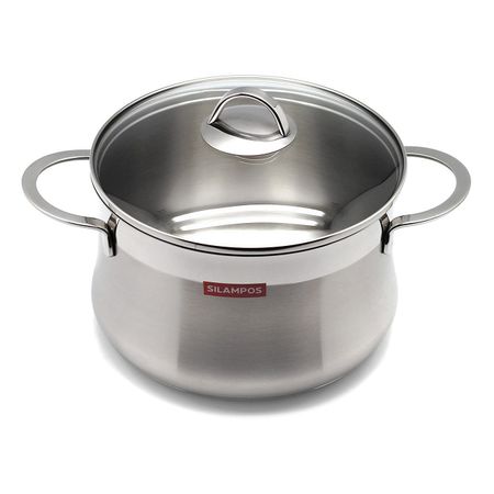 Кастрюля Silampos Emotion 5,2 л кухонная посуда для напитков из утолщенной нержавеющей стали для ресторанов большая емкость для супа сока кастрюля для воды