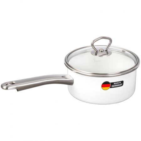 Ковш с крышкой Maisingers d16/h8.2см 1.4л белый ковш с крышкой hitt flammkuchen ной для индукционных плит 1 9 л