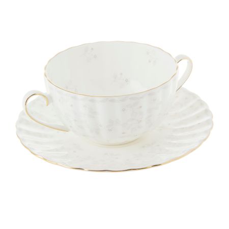 Бульонница с блюдцем Hatori Джулия 0,37 л бульонница узоры с ручкой 670 мл