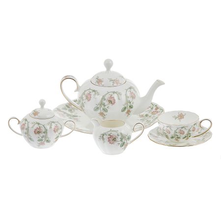 Сервиз чайный Hatori Магнолия Персия 18 предметов 6 персон чашек кофейных hatori грин 150 мл 6 персон 12 предметов