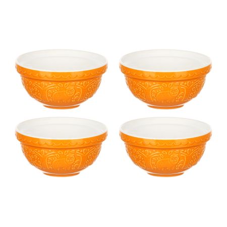 Набор чаш Homier In The Forest, 12 см, 4 шт, оранжевый миска для смешивания homier in the forest 21 см 1 1 л коричневая медведь