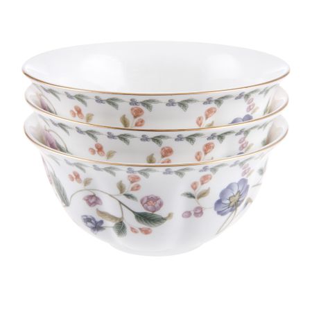 Набор салатников Hatori Санни Гарден 12 см 3 шт золотая отводка