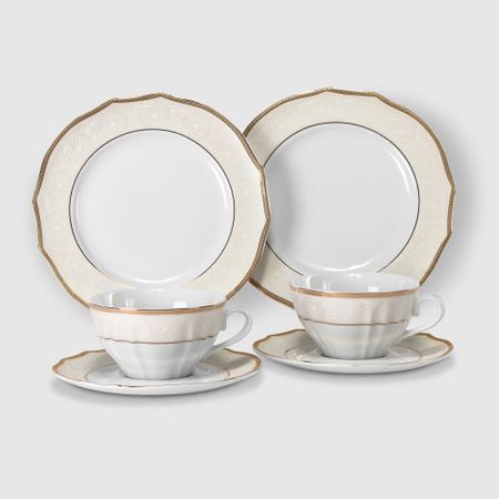 Набор чайный Porcelana Bogucice Madera 12/6 тарелок porcelana bogucice madera 6 персон 18 предметов