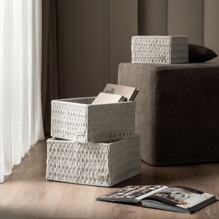 Набор корзин для хранения Togas Нурия молочный 3 предмета