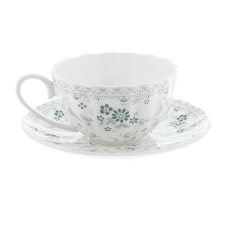 Набор чайны Hatori Дэйзи грин 12 предметов 6 персон чашек кофейных hatori грин 150 мл 6 персон 12 предметов