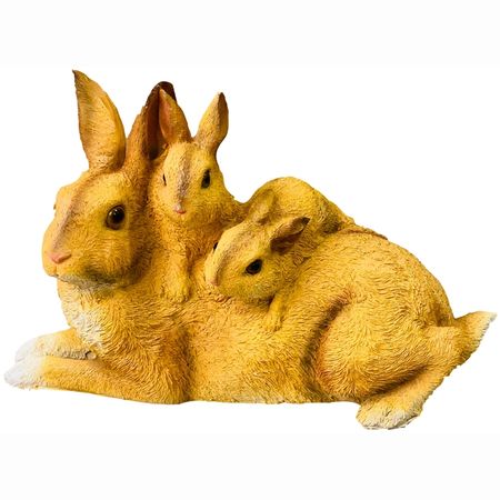 Фигура садовая Зайцы-трио 23х38 cм фигура садовая сурикаты трио 41см полистоун