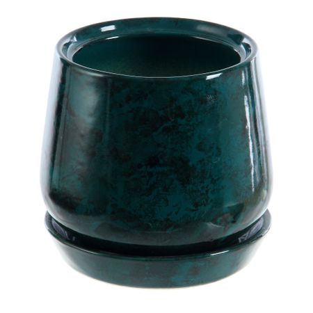 Горшки для цветов Гончар декоративные скарлет №3 (малахит) керамические очные горшки для суккулентов