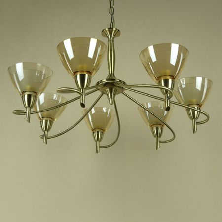 Люстра Florex на цепи модерн Е14 7*60W (L.0292/7 BRONZO CHIARO)