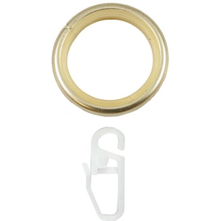 Кольца для карниза с крючками 20 см упаковка 10 шт. Уют