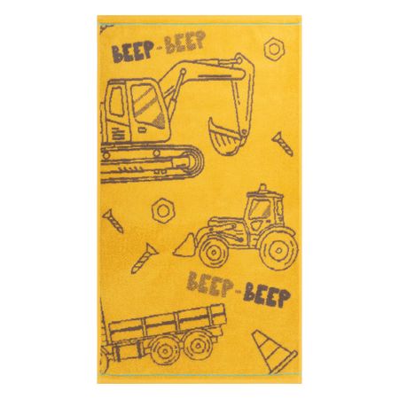 Детское полотенце Cleanelly Basic Building Machine желтое с серым 50х90 см g penny machine mach3 4 6axis контроллер