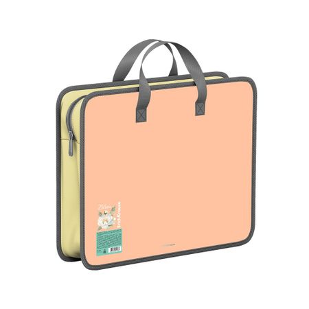 Папка пластиковая для творчества Erich Krause Matt Pastel Bloom, A4+, персиковая