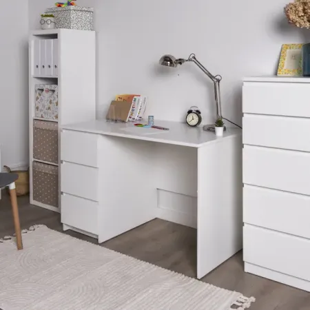 Стол письменный Праксис 3 ящика 116x75x65 см ЛДСП цвет белый