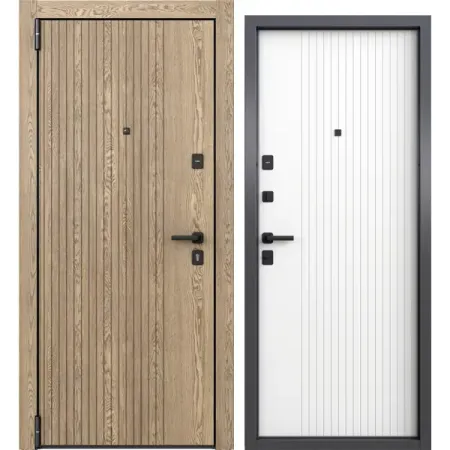 Дверь входная металлическая Клауд Форест 86x205 см левая бьянко