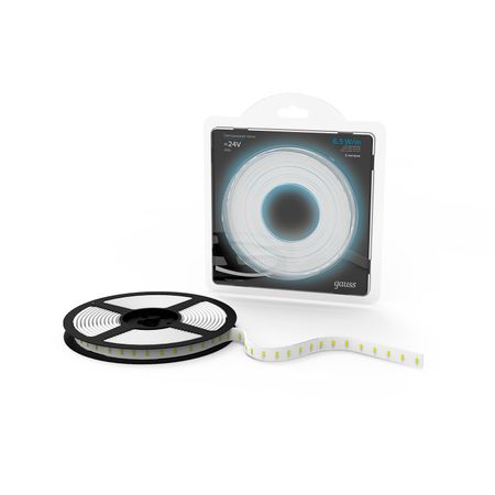 Лента Gauss LED 2835/120-SMD 6.5W 24V DC 600lm/m 5000K IP65 (блистер 5м)