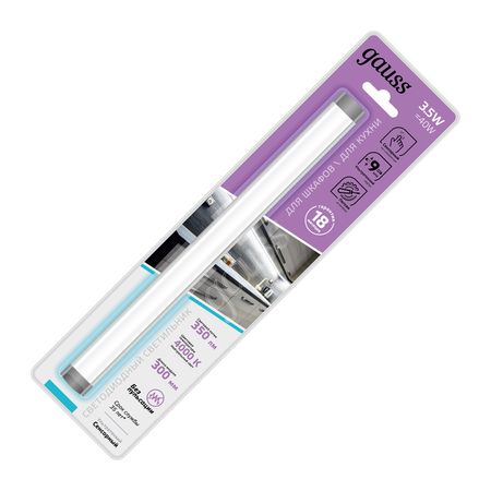 Светильник сенсорный модульный Gauss F 3,5W 4000K TOUCH сенсорные под cabinet светильники shineknot три а