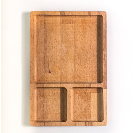 Менажница прямоугольная большая ДТРД 3 секции 30х20 см