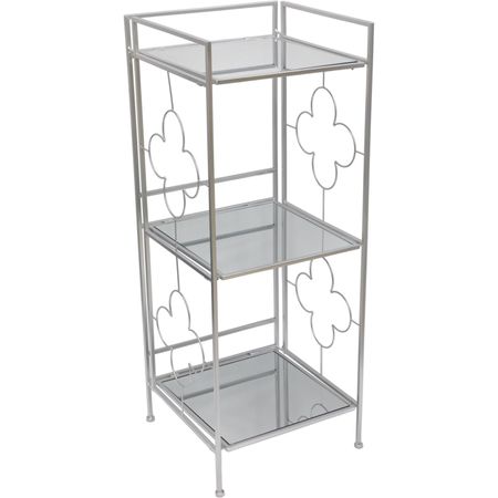 Подставка интерьерная Glasar серебристая 41х41х107 см декоративные фигурки единорогов tsxjy