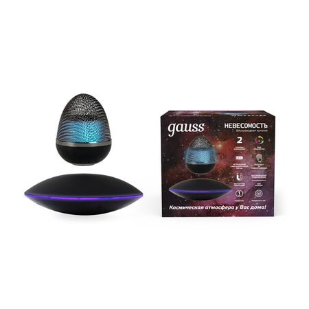 Колонка беспроводная Gauss 5W RGB с левитацией easyover беспроводной термогигрометр bluetooth
