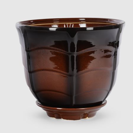 Горшок с поддоном Гончар Паутинка №3 d17, v2,5л коричневый абразивных втулок для шлифовального колеса rams bralin