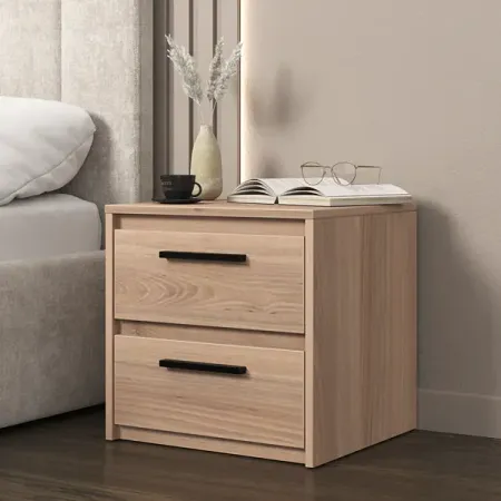 Тумба прикроватная Лион 2 ящика 45х44.5х41.6 см ЛДСП цвет дуб комано