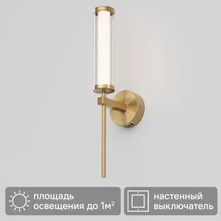 Светильник бра настенный Eurosvet Stark 50387 теплый белый свет цвет латунь настенный светильник eurosvet aragon 1 лампа