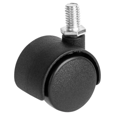 Колесо поворотное без тормоза 30 мм до 30 кг цвет черный 4 шт ролики с резьбой m6 крошечные поворотные колеса для покупок без с тормозами раздвижное колесо из мягкой резины из тпэ 241b 11 кг загрузка