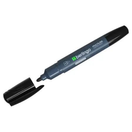 Маркер перманентный Berlingo черный 2 мм чернила для маркера zjmzym 50 мл