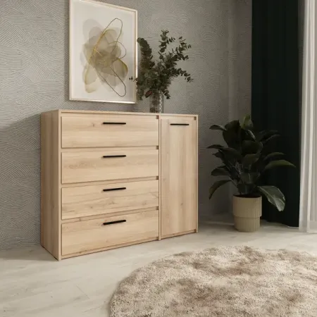 Комод Лион 4 ящика 120х100.2х41.6 см ЛДСП цвет комано лапароскопический тренажер medeasy с 11 модулями