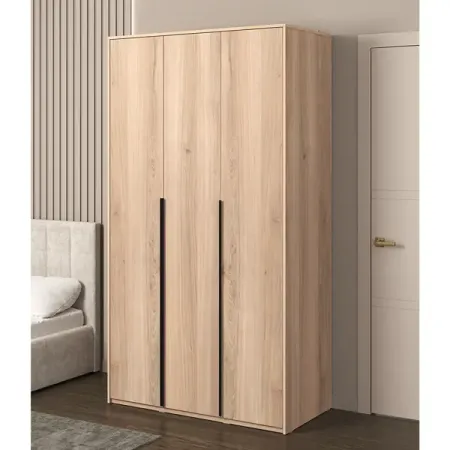 Шкаф распашной Бергамо с 3 дверями 120x220x60 см ЛДСП цвет дуб комано штанга поперечная для вешалок larvij 400мм