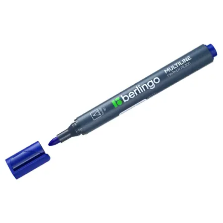 Маркер перманентный Berlingo синий 3 мм чернила для маркера zjmzym 50 мл