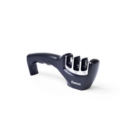 Точило для ножей трехшаговой заточки Fissman 21x5x7см черный алмазные камни для заточки ножей sy tools 6 мм