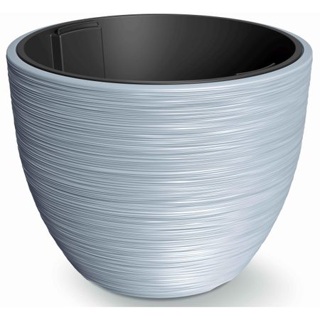 Кашпо Prosperplast Furu d47 h38.5 см светло-серый с вкладышем классическое кашпо lamela sp zo o lilia с вкладышем серое 19х36 4 см