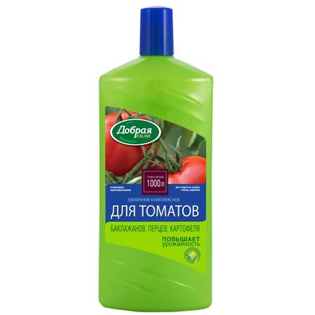 Удобрение Добрая сила для томатов, баклажанов, перцев, картофеля, 1 л удобрение сухое добрая сила яблони груши сливы 2кг