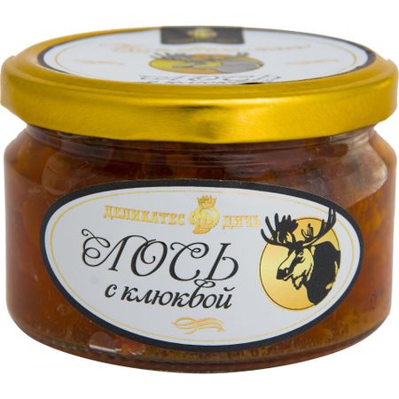 Мясо лося Деликатес дичь томленое, с клюквой, 220 г еда florida консервы   консервы для щенковиндейка с клюквой 12 шт 2 88 кг