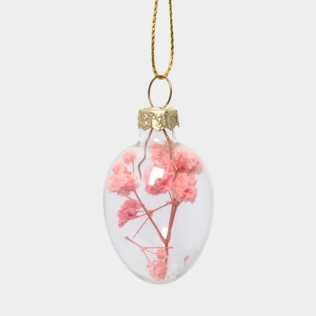 Подвеска Anna Lafarg декоративная с розовыми сухоцветами, яйцо, 3х4 см