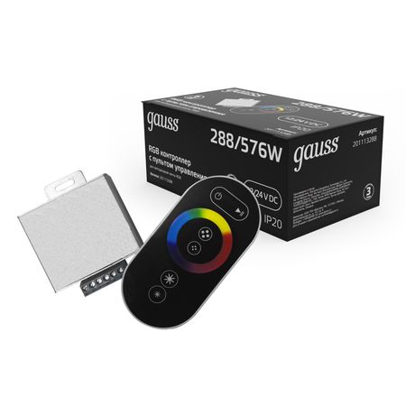 Контроллер для RGB 288W 24А с сенсорным пультом управления цветом (черный) солнечный контроллер лампы bouzeal tr1 2