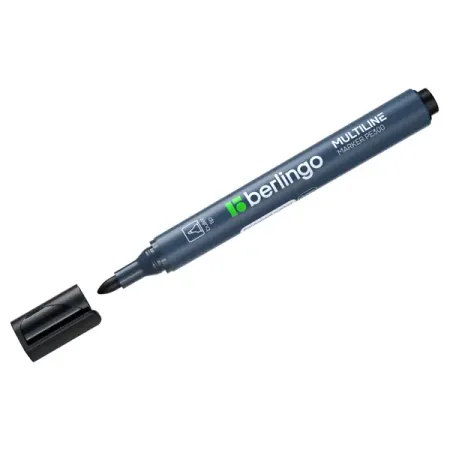 Маркер перманентный Berlingo черный 3 мм чернила для маркера zjmzym 50 мл