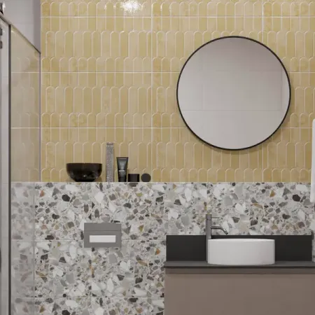 Настенная плитка Azori Salieri Caramel 31.5x63 см 1.79 м² глянцевая цвет бежевый плитка настенная azori brillo struttura 20 1x50 5 см 1 32 м² глянцевая разно ный