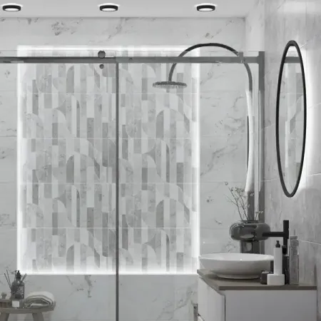 Настенная плитка Azori Misteria Geometria 31.5x63 см 1.79 м² матовая цвет серый плитка настенная azori hygge 31 5x63 см 1 79 м² серый