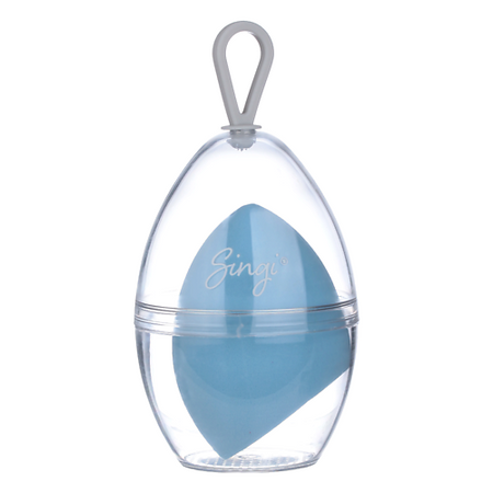 Спонж для лица SINGI Спонж косметический для макияжа лица срезанный голубой