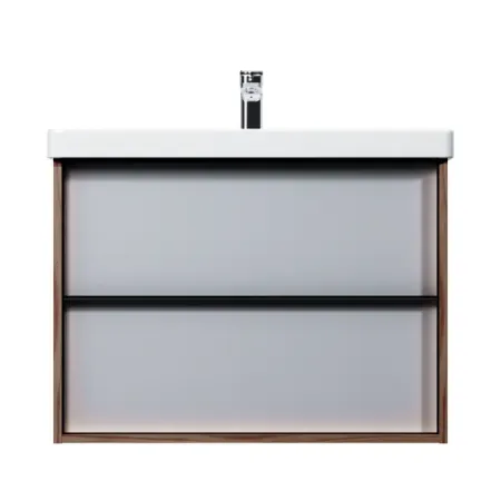Тумба под раковину подвесная AM.PM Stern 75 см 2 ящика цвет орех тумба boss велюр monolit мокко орех селект