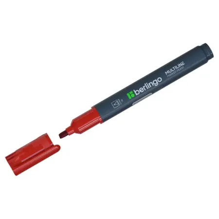 Маркер перманентный Berlingo красный 0.5-4 мм чернила jinhao hongdian majohn 60 мл 48 ов