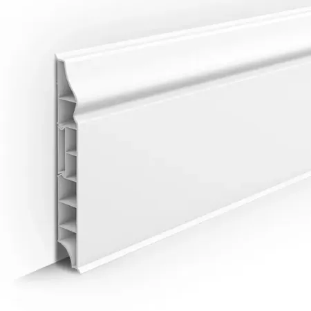 Плинтус для напольных покрытий фигурный Дюра 100 мм цвет белый нащельник фигурный сращ рфс 30 2200х30х7мм б с