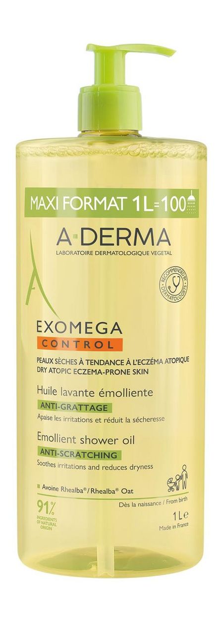 A-derma Exomega Control Anti-Scratching Emollient Shower Oil