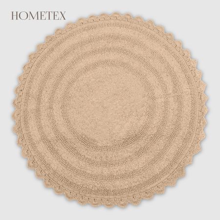 Коврик для ванной круглый Hometex 60 см песочный