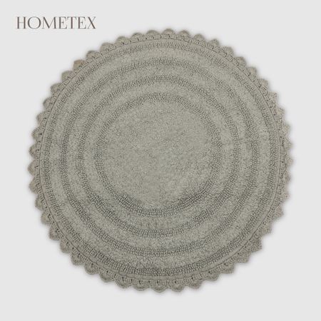 Коврик для ванной круглый Hometex 60 см серый