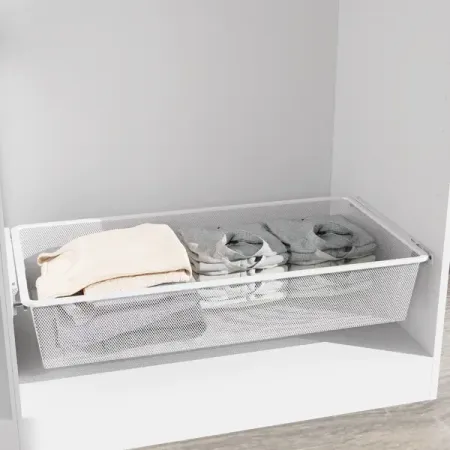 Корзина выдвижная 80х54.5x14.4 см цвет белый выдвижная щетка для пыли из микрофибры
