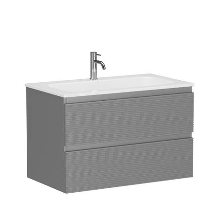 Тумба под раковину Sancos Folk 80 см подвесная ergraut soft (FL80ES)