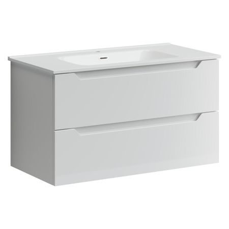 Тумба под раковину Sancos Norma 2.0 90 см подвесная белая (NR2.090W)
