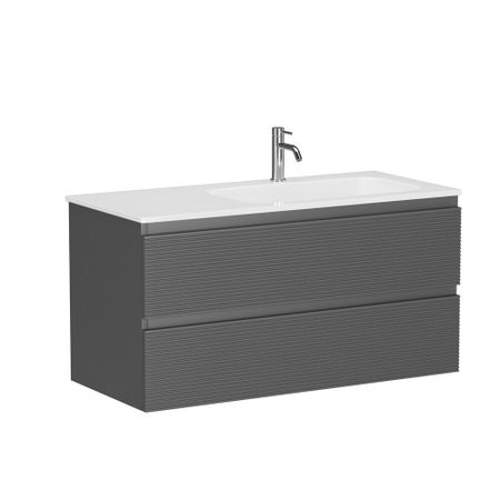 Тумба под раковину Sancos Folk 100 см подвесная правая grey soft (FL100RGS)